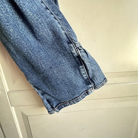 Max Mara Sportsmax Code High Rise Blue Denim Jean 28 Womens Size 6 Ruffle Bottom - Picture 6 of 15